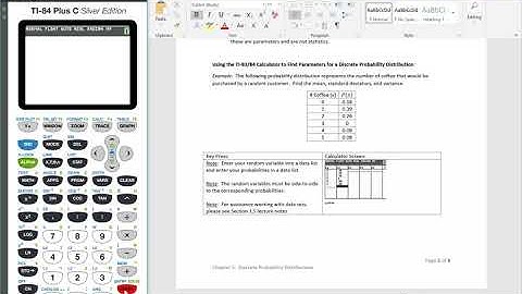 How to Find Discrete Probability Parameters (TI-83 or TI-84 Plus Calculator)