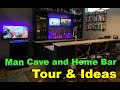 Man Cave Tour and Home bar tour - Man Cave Ideas