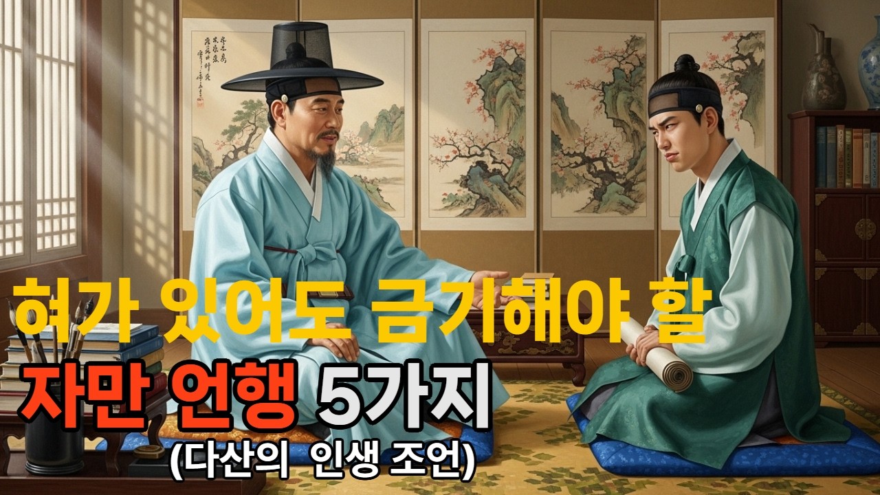 혀가 있어도 금기해야하는 오만과 자만의 언행 5가지 교훈 (다산의 인생조언)