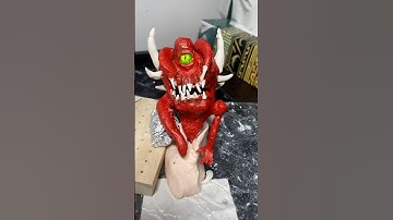 Doom - Caco Demon #doom #cacodemon #skulpture #3d #clay #clayart