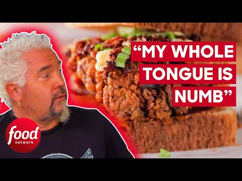 Guy Fieri Eats A NEXT-LEVEL Szechuan Pepper Jelly Chicken Sandwich! | Diners, Drive-Ins & Dives
