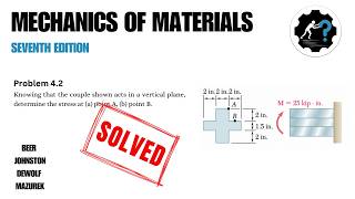 Problem 4.2 |  Knowing that the couple shown acts in a vertical plane, determine the stress