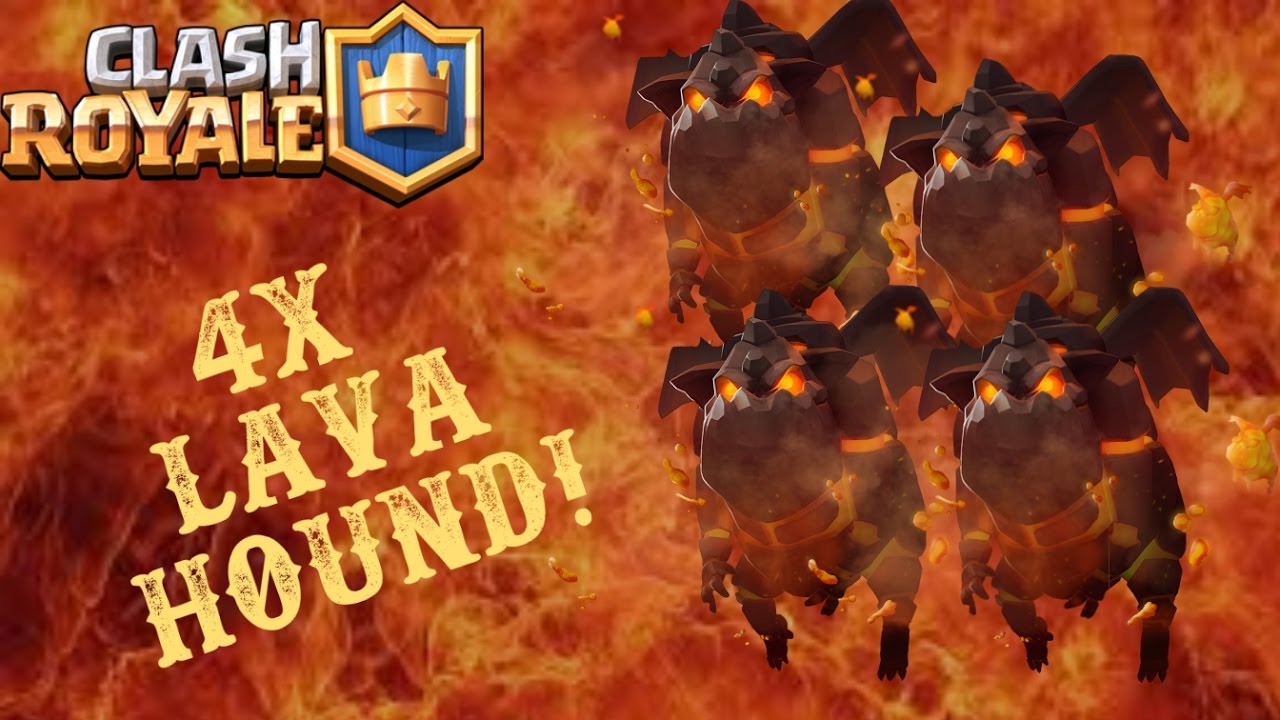 Clash Royale: 4x Lava Hound! Insane Mirror + Clone Spell Combo!