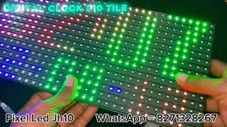 Digital Clock P10 Tile ( Pixel Led Jh10 ) 8271328267 #digitalclock #controller #light #led