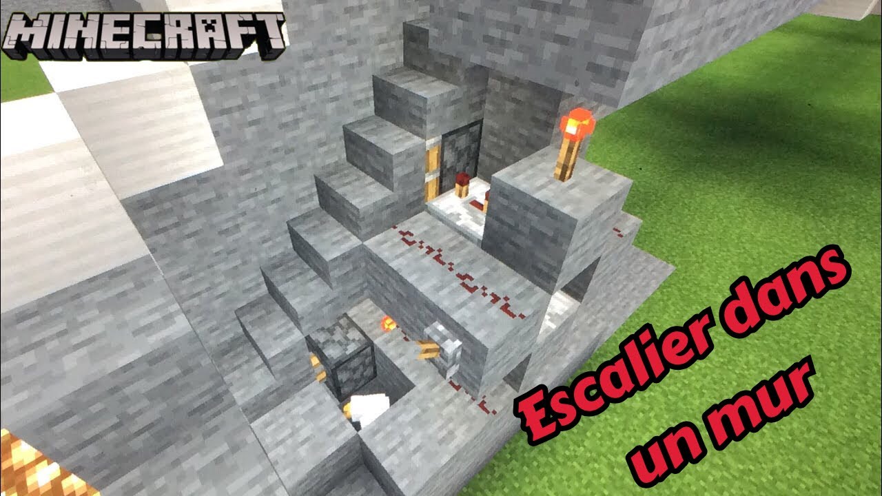 Un escalier dans un mur/ minecraft - YouTube