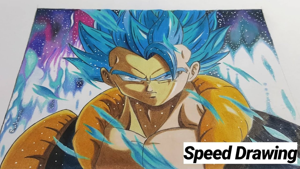 SPEED DRAWING GOGETA ssj BLUE | drawing GOGETA ssj BLUE ...