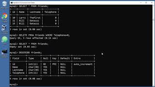 MySQL Tutorial - 17 - DELETE From Table