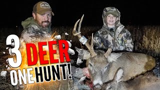 3 Deer in 1 Hunt! An Amazing Night of Bowhunting