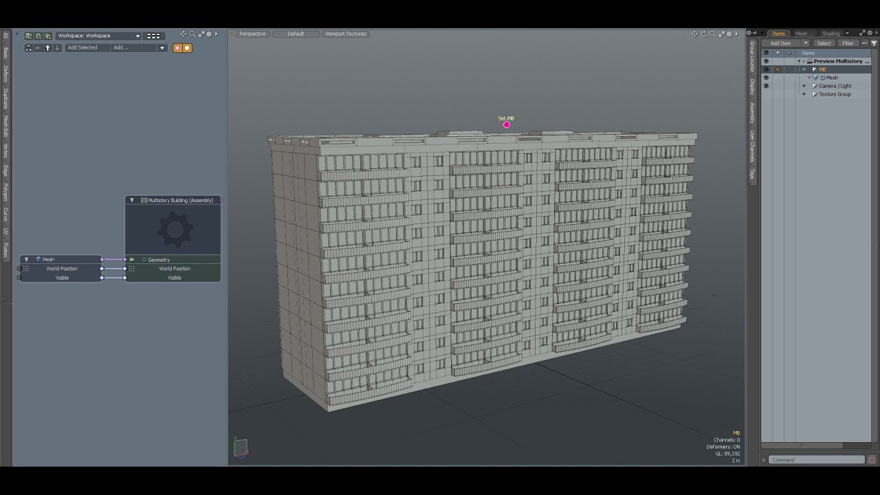 Multistory Building (Assembly) | MODO 12.0 | 11.2