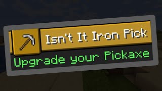 Isn't It Iron Pick - Advancement Tutorial [Minecraft Java Edition]