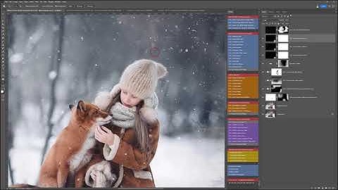 Adding a snow overlay in Photoshop for winter editing - Ice Kissed Actions Update