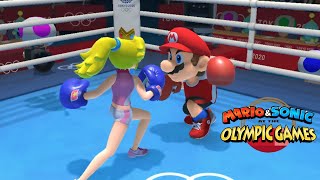 Boxing ( Gameplay ) Very Hard : Mario & Sonic At The Olympic Games Tokyo 2020 Peach Bowser & Wario