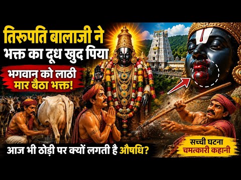 तिरुपति बालाजी ने भक्त का दूध खुद पिया😱भगवान को लाठी मार बैठा भक्त | Tirupati Balaji Ki Adbhut Katha