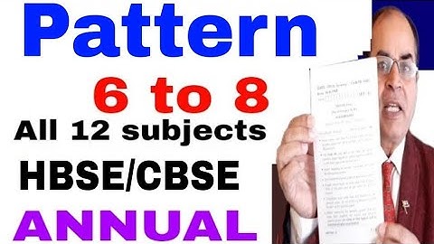 question paper pattern class 8 class 7 class 6 design hbse 2023 all subjects by vijay kumar