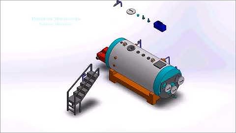 Design of fire pipe boilers using solid works