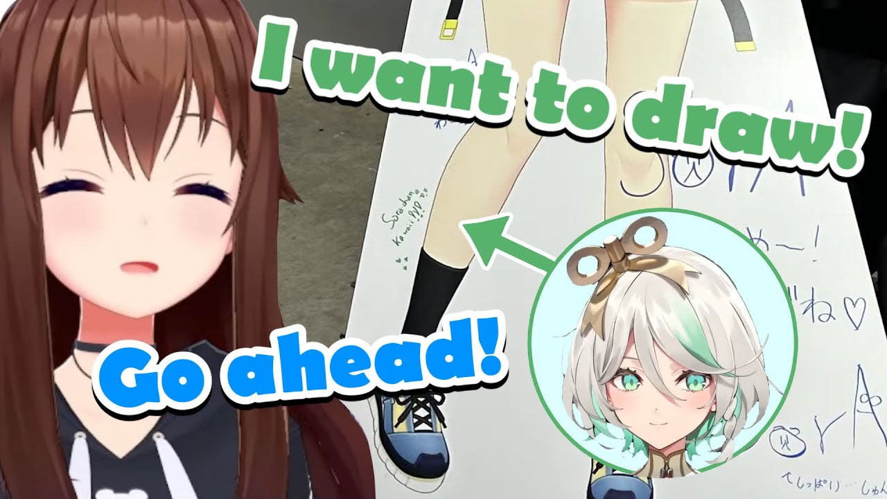 Cecilia Draws on Sora's Expo Panel and Sora Asks for PC Figure 【Hololive】