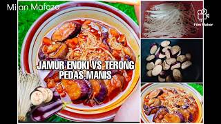Resep Jamur Enoki Pedas Manis  Cdanur Terong Ungu