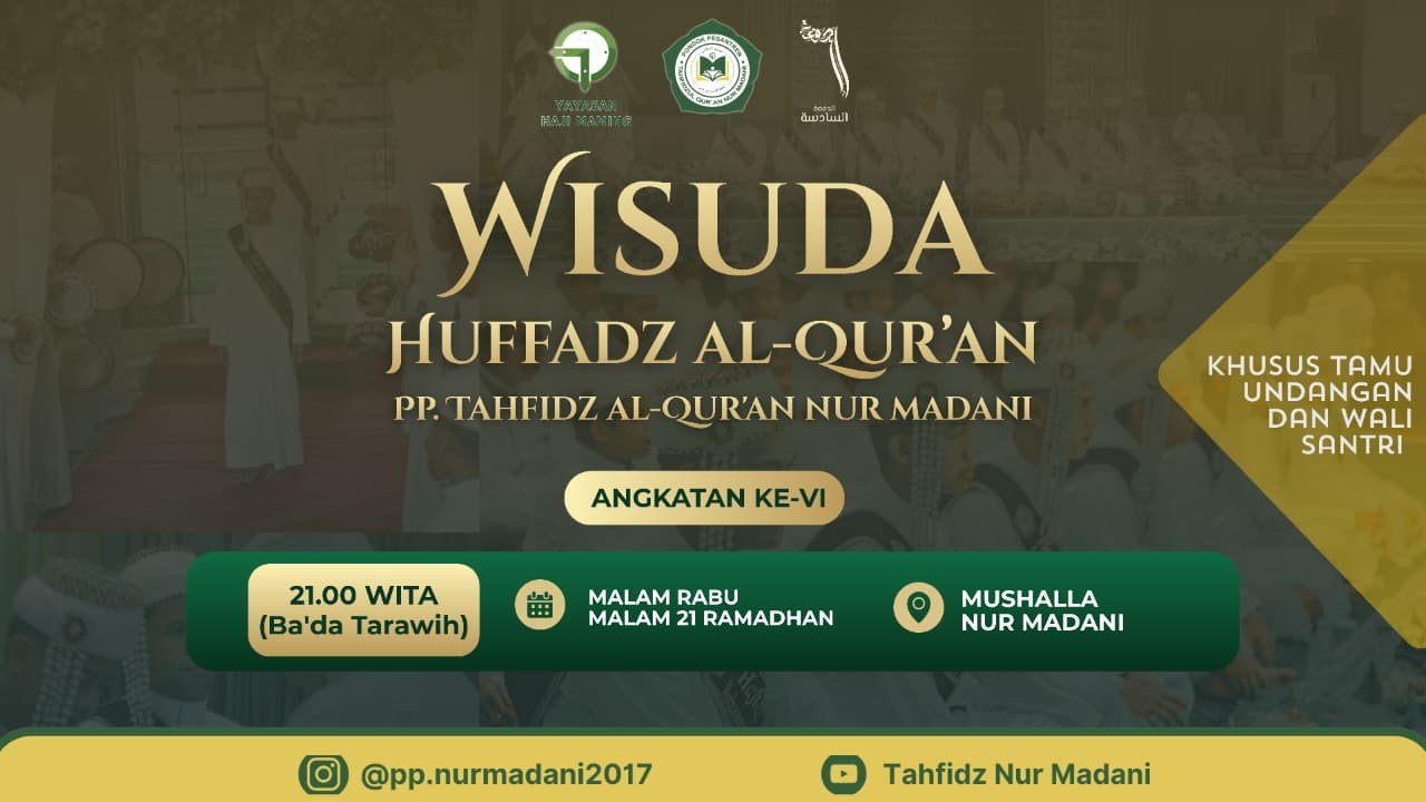 [LIVE] HAFLAH WISUDA KHATAMAN HUFFADZ AL QUR'AN KE VI - PONPES TAHFIDZUL QUR'AN NUR MADANI BATULICIN