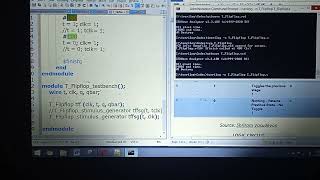 T Flipflop using if/else statement in Icarus Verilog