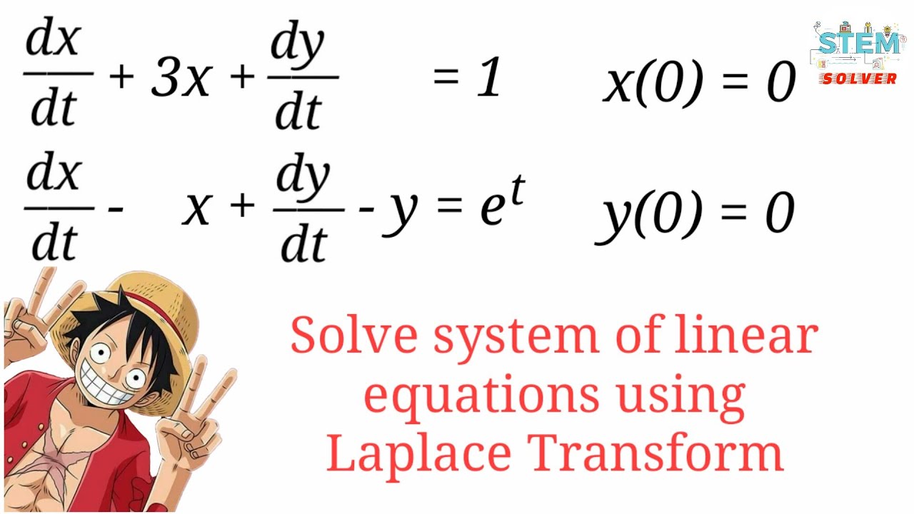 7.6-4 Use Laplace Transform to solve system of linear differential ...