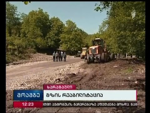 საავტომობილო გზის სარეაბილიტაციო სამუშაოები სოფელ მარელისში