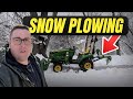 Plowing Snow for the Cars - John Deere 1023E in Action! Winter is coming!