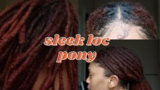 HOW TO: SLEEK PONYTAIL | BEGINNER FRIENDLY QUICK LOC STYLE | 61 SEMI-FREEFORM LOCS | thequalityname