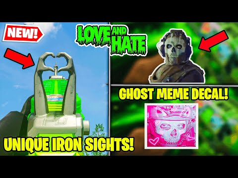 NEW LOVE AND HATE BUNDLE w/ GHOST MEME DECAL 💀 UNIQUE SIGHTS MW2 WARZONE  MW3 (Flip Off Cronen Squall 