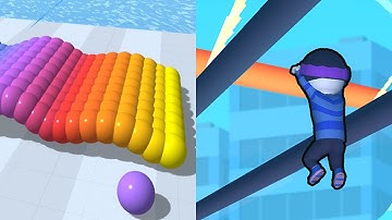 Canvas Run VS Roof Rails 💎⚫💎 All Levels Gameplay Android, ios (Part 13)