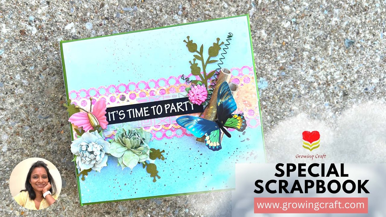 Easy handmade birthday Scrapbook making tutorial 1 Scrapbooking photo