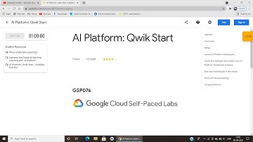 Qwiklabs   AI Platform Qwik Start GSP076