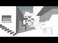Designing a simple alley in Sketchup [Timelapse]