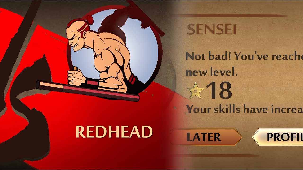 SHADOW FIGHT 2 - REDHEAD  |  Level Up