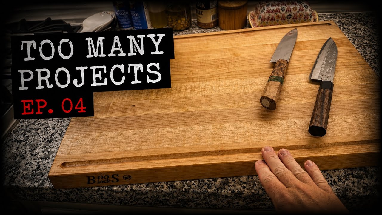 Refurbishing cutting boards and lifting a shed