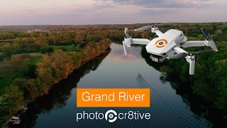 4K Drone Footage Of Grand River In Grand Rapids, Michigan
