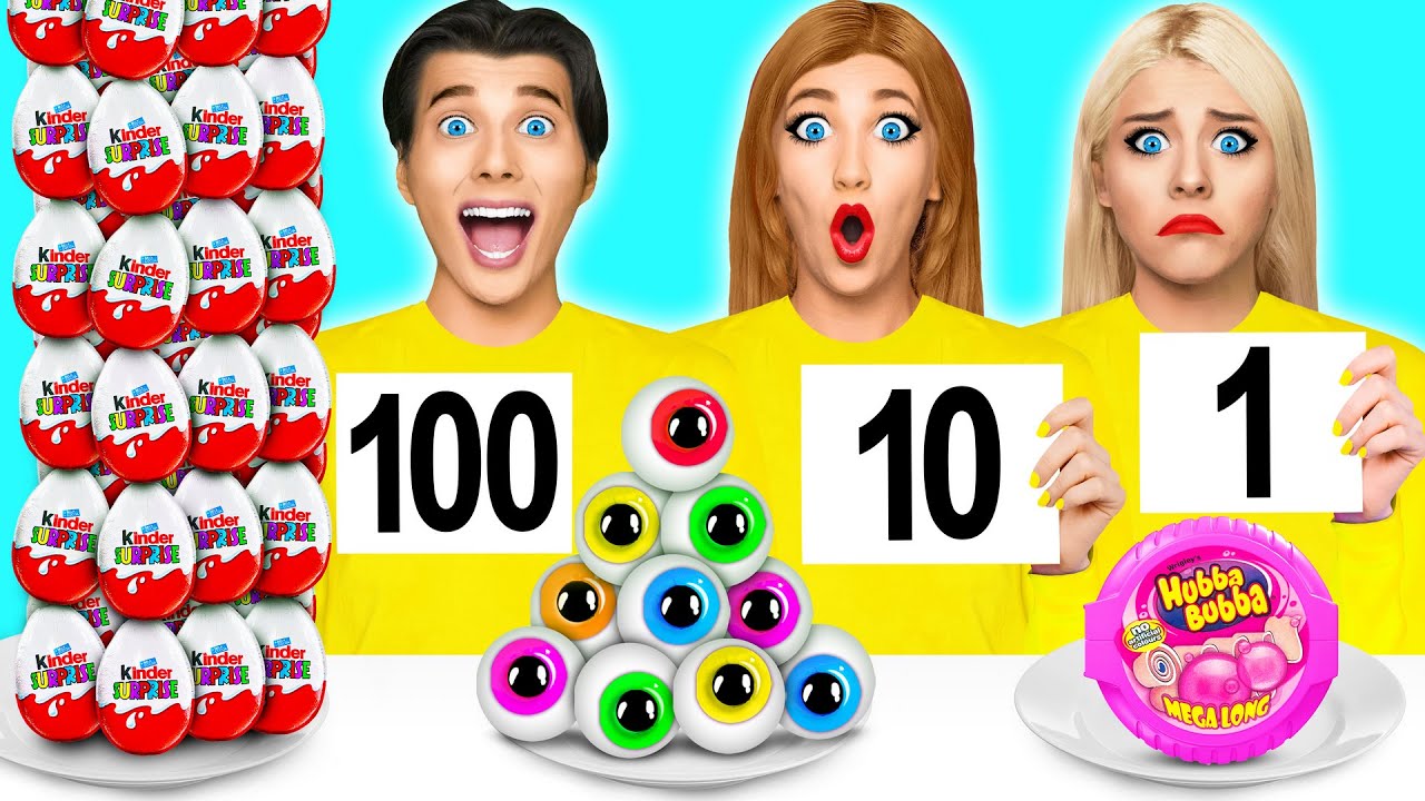 Multi do 24. 100 слоев еды челлендж. 9 челлендж. челленджи для детей на день рождения. задания для челленджей для детей.