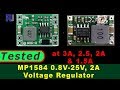 Test review of MP1584 0.8 to 25V 2A DC-DC Step down converter