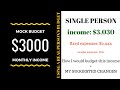 Mock Budget With Me | $3,000 Income $2300 Fixed Expenses | KeAmber Vaughn