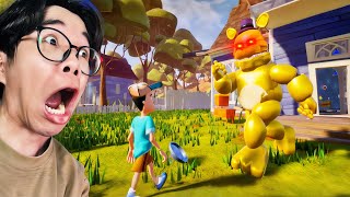 KHI TỐC ĐỘ CỦA TÔI NGANG VỚI CON GẤU NÀY !!! | Hello Neighbor with Fredbear VS The Soul screenshot 1