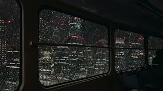 Train Ride Ambience with Rain & Train Sounds - Lie Down and Fall Asleep to Let the Fatigue Disappear