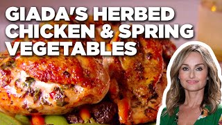 Famous Giada De Laurentiis' Herbed Chicken and Spring Vegetables | Everyday Italian | Food Network Wealth