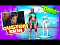 KID REACTS TO HIS OWN *CUSTOM SKIN* (HE CRIED)