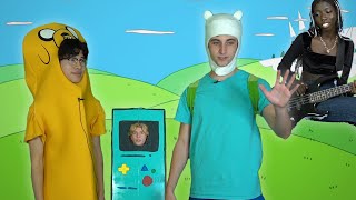 all of adventure time summarized horribly by my friends on a green screen