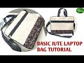 DIY Basic Jute Laptop Bag With Cutting&Stitching Video|Step By Step Simple#laptopbag Making At Home