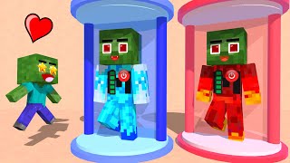 Monster School :  Baby Zombie x Herobrine  Save Friends - Minecraft Animation