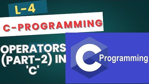 Operators in C Programming (Part-2)#cprogramming