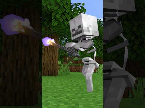 Esqueleto de JAVA vs Esqueleto de BEDROCK #minecraft