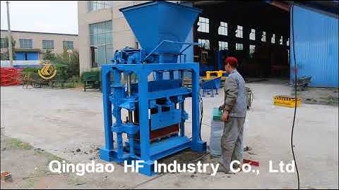 Working video of QT4-35 manual block making machine