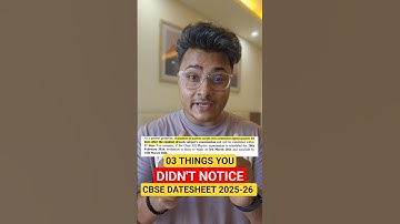 CBSE Latest Datesheet 2025-26! Class 10 - 12 | 03 Things You Missed #abhisheksir