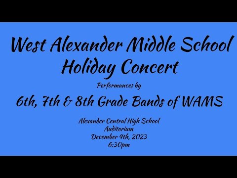 West Alexander Middle School Holiday Concert